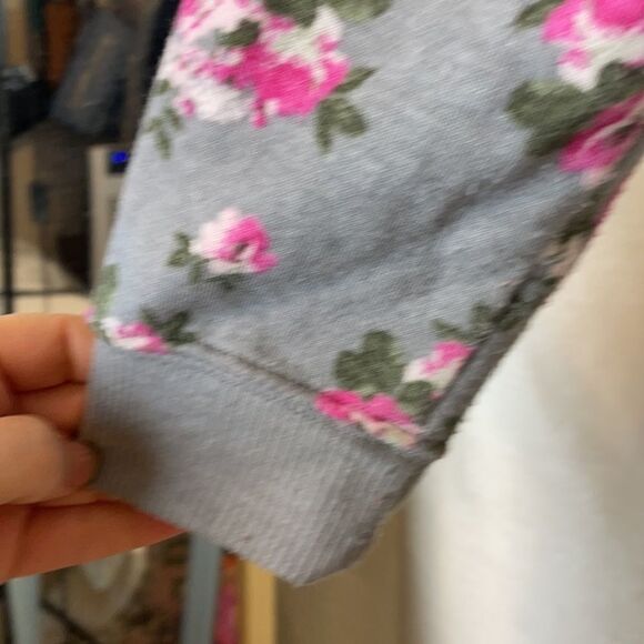 NoBo cute grey and pink floral sweatshirt M - Picture 5 of 10